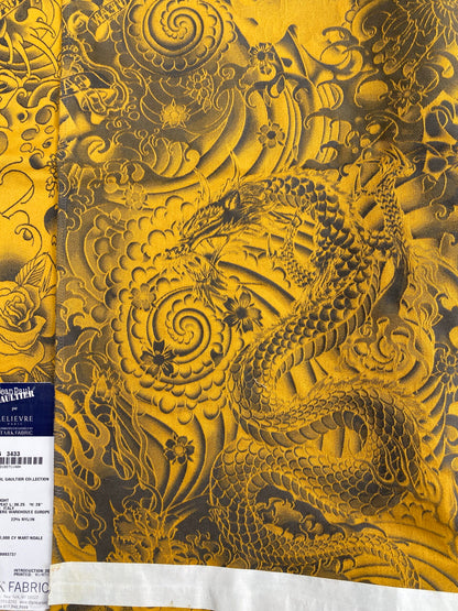 43 Berkbox101 Square Jacquard by Jean Paul Gaultier Komodo Gold Bird Animal Chinoiserie Graphic Scenic MSRP USD734/y