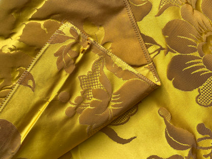 45 Berkbox101 Square Silk by Tassinari and Chatel Argenson Or Yellow Gold Damask Floral Historic MSRP USD 300+/y