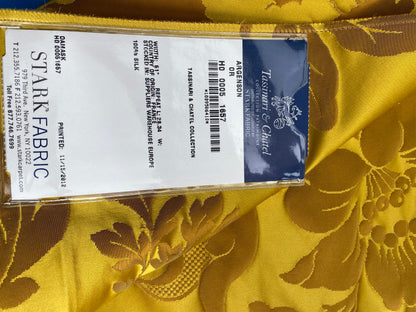 45 Berkbox101 Square Silk by Tassinari and Chatel Argenson Or Yellow Gold Damask Floral Historic MSRP USD 300+/y