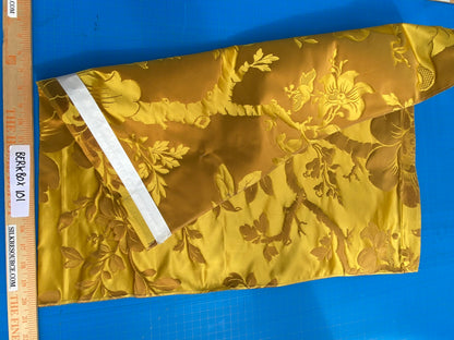 45 Berkbox101 Square Silk by Tassinari and Chatel Argenson Or Yellow Gold Damask Floral Historic MSRP USD 300+/y