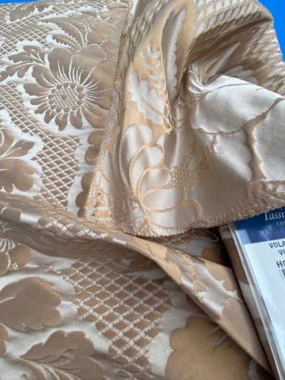 46 Berkbox101 Square Silk by Tassinari and Chatel Volanges Viel Argent Brown Damask Floral Historic MSRP USD1,414/y