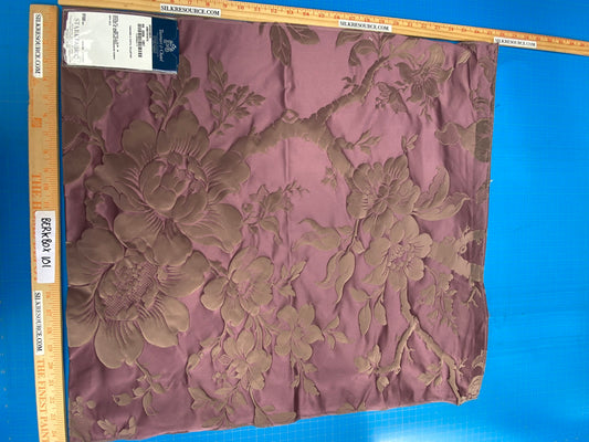 47 Berkbox101 Square Silk by Tassinari and Chatel Argenson Amethyste Purple Floral Botanical Foliage MSRP USD 1200+/y