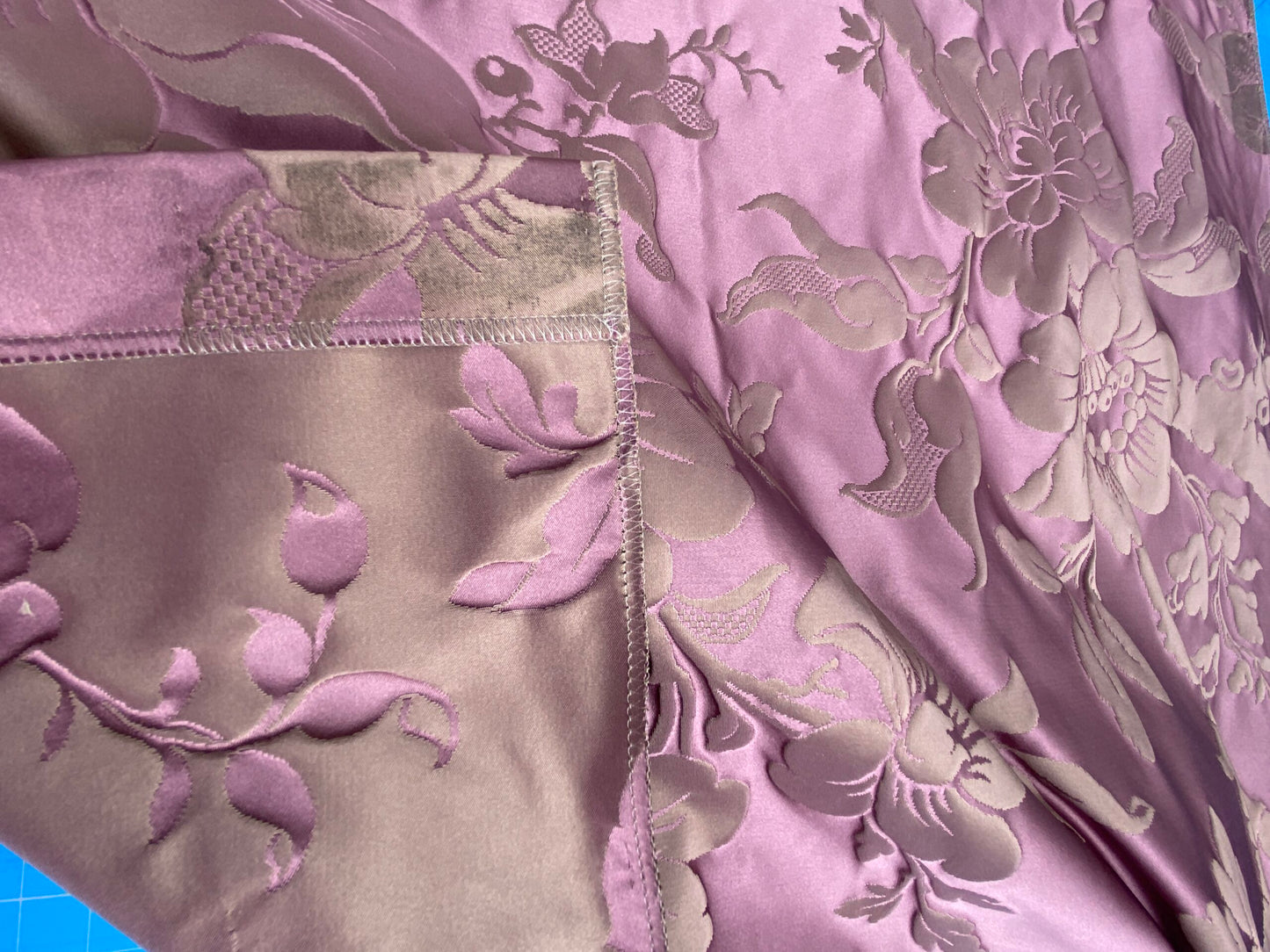 47 Berkbox101 Square Silk by Tassinari and Chatel Argenson Amethyste Purple Floral Botanical Foliage MSRP USD 1200+/y