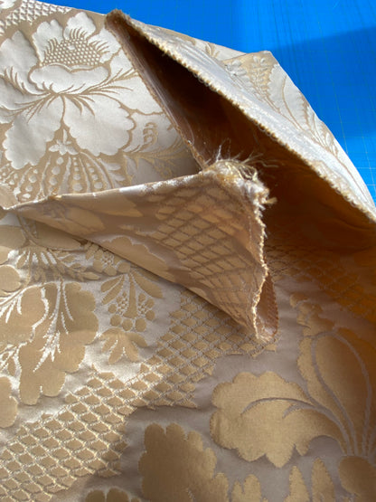48 Berkbox101 Square Silk by Tassinari and Chatel Volanges Dore Beige Floral Historic MSRP USD1414/y