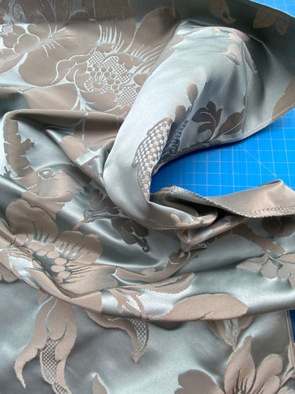 51 Berkbox101 Square Silk by Tassinari and Chatel Argenson Nattier Blue Floral Botanical Foliage MSRP USD 1200+/y