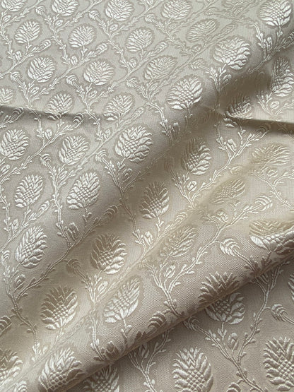 62 Berkbox101 Square Silky by Tassinari and Chatel Pommes De Pin Marbre Beige Botanical Foliage Historic MSRP USD976/y