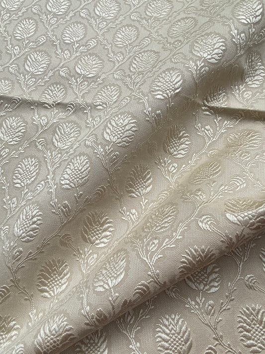 62 Berkbox101 Square Silky by Tassinari and Chatel Pommes De Pin Marbre Beige Botanical Foliage Historic MSRP USD976/y