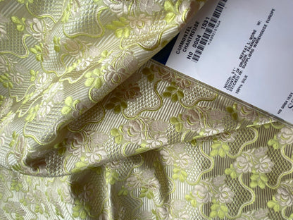 67 Berkbox101 Square Silk by Tassinari and Chatel Carmontel Chartreuse Yellow Green Beige Small Scale Floral Historic MSRP USD704/y