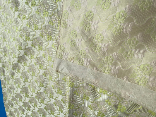 67 Berkbox101 Square Silk by Tassinari and Chatel Carmontel Chartreuse Yellow Green Beige Small Scale Floral Historic MSRP USD704/y