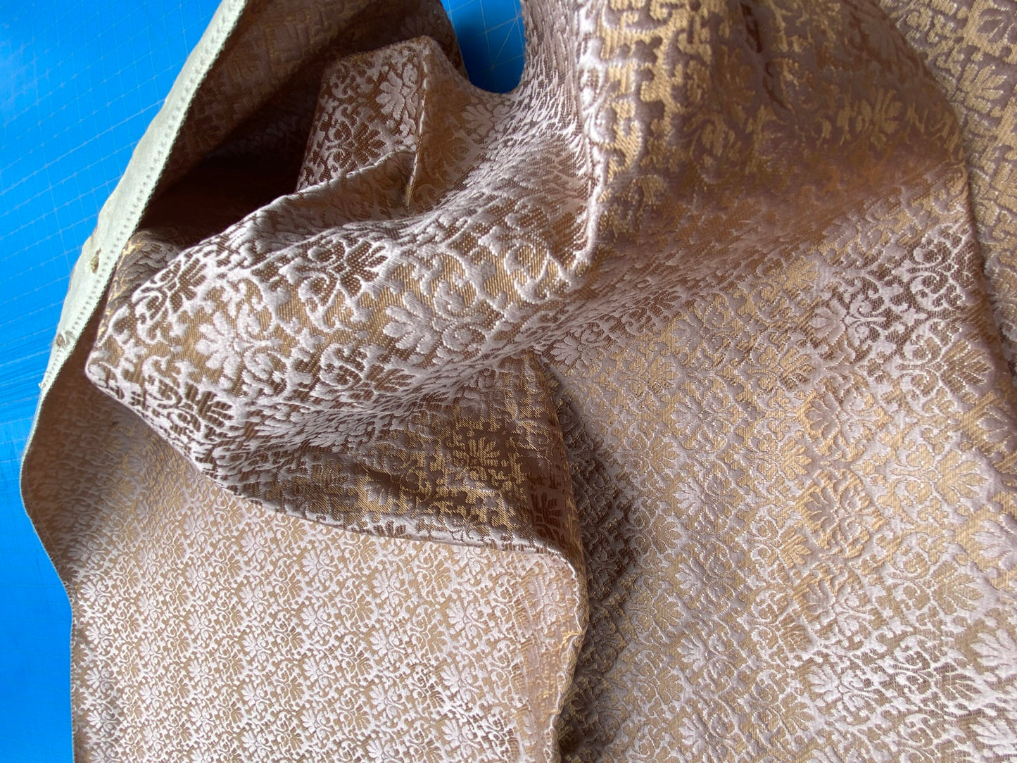 69 Berkbox101 Square Silk by Old World Weavers Carlos Small Damask Dusty Rose Pink Small Scale MSRP USD300+/y