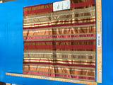 71 Berkbox101 Square Silky by Old World Weavers Tosca Stripe Berry Taupe Red Brown Silk Stripe MSRP USD 300+/y