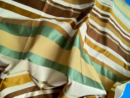 72 Berkbox101 Square Silky by Old World Weavers Tosca Stripe Caramel Mint Silk Stripe MSRP USD 300+/y