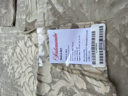 75 Berkbox101 Square Jacquard by Scalamandre Villa Ada Tortora Gray Damask MSRP USD 300+/y