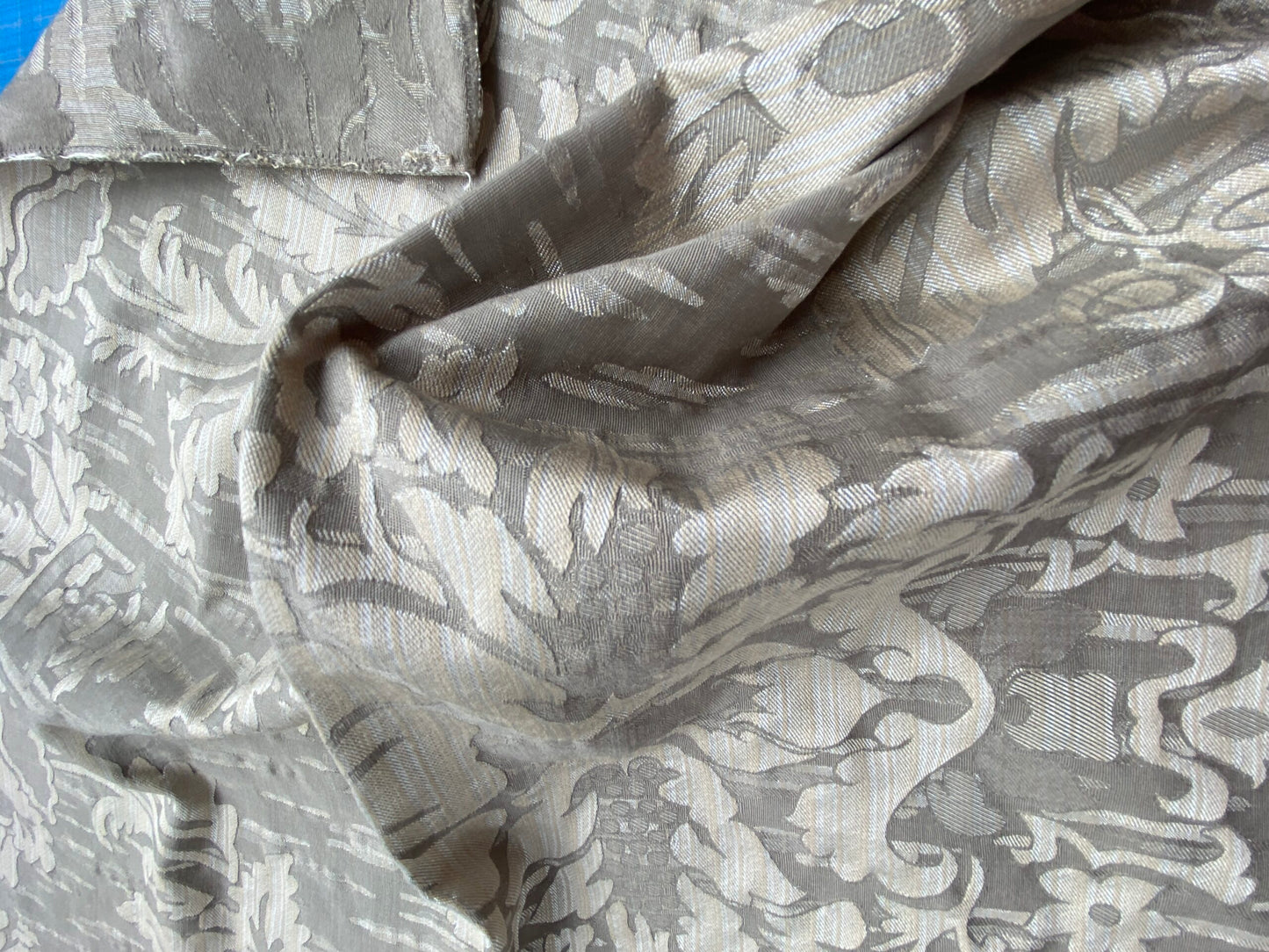 75 Berkbox101 Square Jacquard by Scalamandre Villa Ada Tortora Gray Damask MSRP USD 300+/y