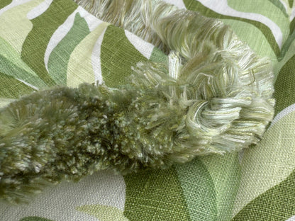 Pillow Case only 16″x 24″ Scalamandre Hinson Colorpop Chira Island Leaf Green White Linen Botanical Foliage MSRP USd318/y