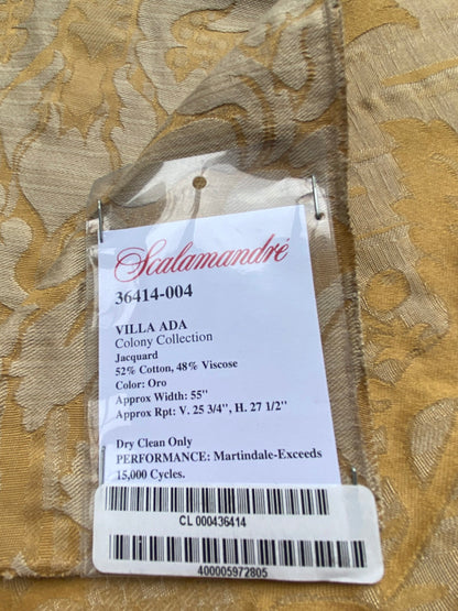 77 Berkbox101 Square Jacquard by Scalamandre Villa Ada Oro Yellow Beige Damask MSRP USD 300+/y