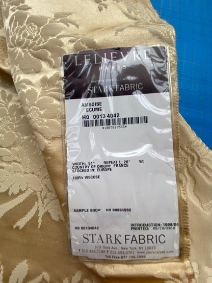 81 Berkbox101 Square Jacquard by Lelievre Paris Amboise Ecume Beige Damask Floral Viscose MSRP USD632/y