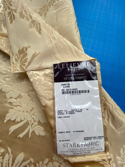 81 Berkbox101 Square Jacquard by Lelievre Paris Amboise Ecume Beige Damask Floral Viscose MSRP USD632/y