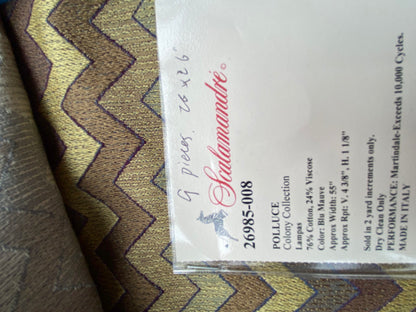 2 Berkbox102 Square Jacquard by Scalamandre Polluce Blue Mauve Brown Lampas Chevron 26"x26" 9 Pieces in Different Colorways MSRP USD300+/y