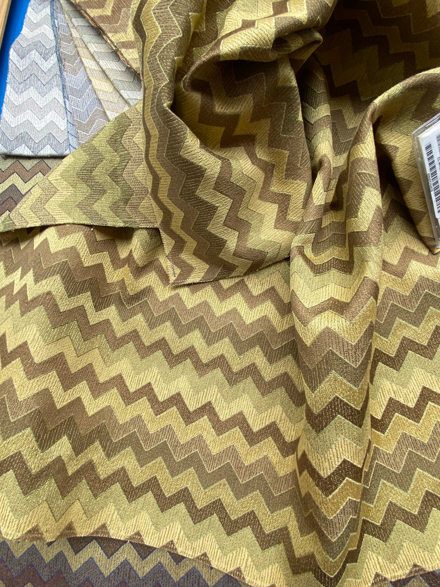2 Berkbox102 Square Jacquard by Scalamandre Polluce Blue Mauve Brown Lampas Chevron 26"x26" 9 Pieces in Different Colorways MSRP USD300+/y