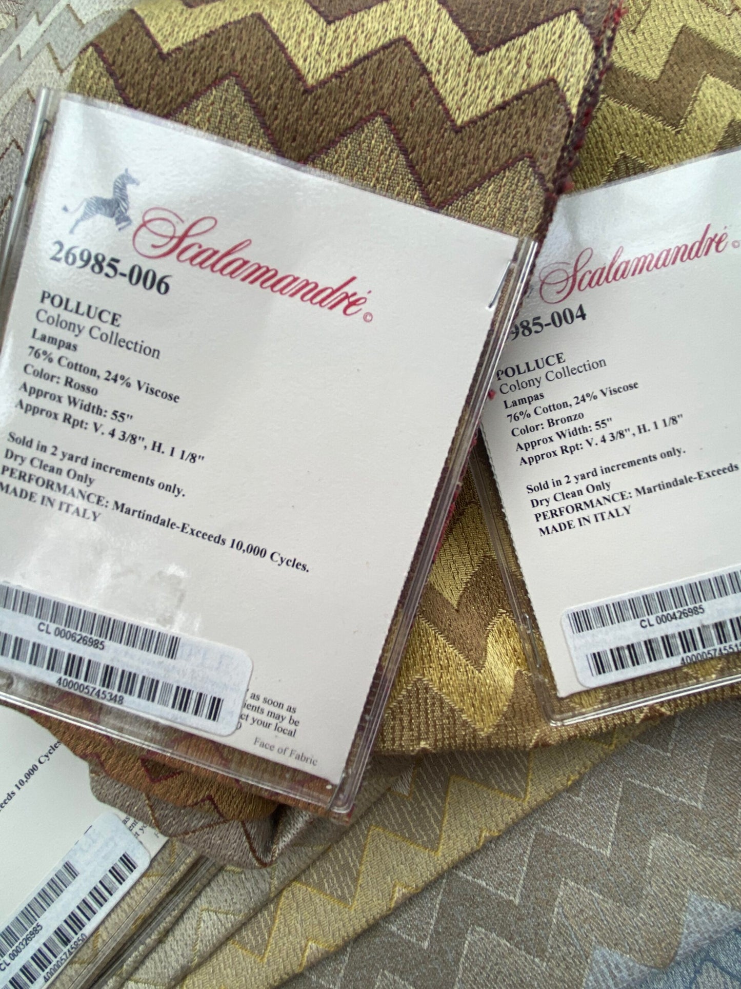 2 Berkbox102 Square Jacquard by Scalamandre Polluce Blue Mauve Brown Lampas Chevron 26"x26" 9 Pieces in Different Colorways MSRP USD300+/y