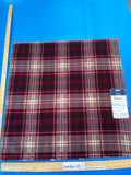 11 Berkbox102 Square Jacquard by Jean Paul Gaultier Kilt Bordeaux Red White Cotton Plaid Check MSRP USD500+/y