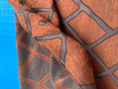 14 Berkbox102 Square Jacquard by Lelievre Sillon Terre de Sienne Orange Brown Diamond Ogee Lattice MSRP USD 604/y