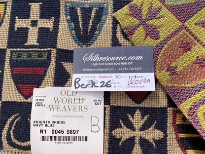 10b Berkbox26 Scalamandre Woven Knights Bridge Navy Blue