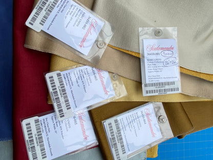 22 Berkbox102 Square Plains Texture by Scalamandre Raku Unito Colony Plain Satin Solid 26"x26" 9 Pieces in Different Colorways  MSRP USD 300+/y