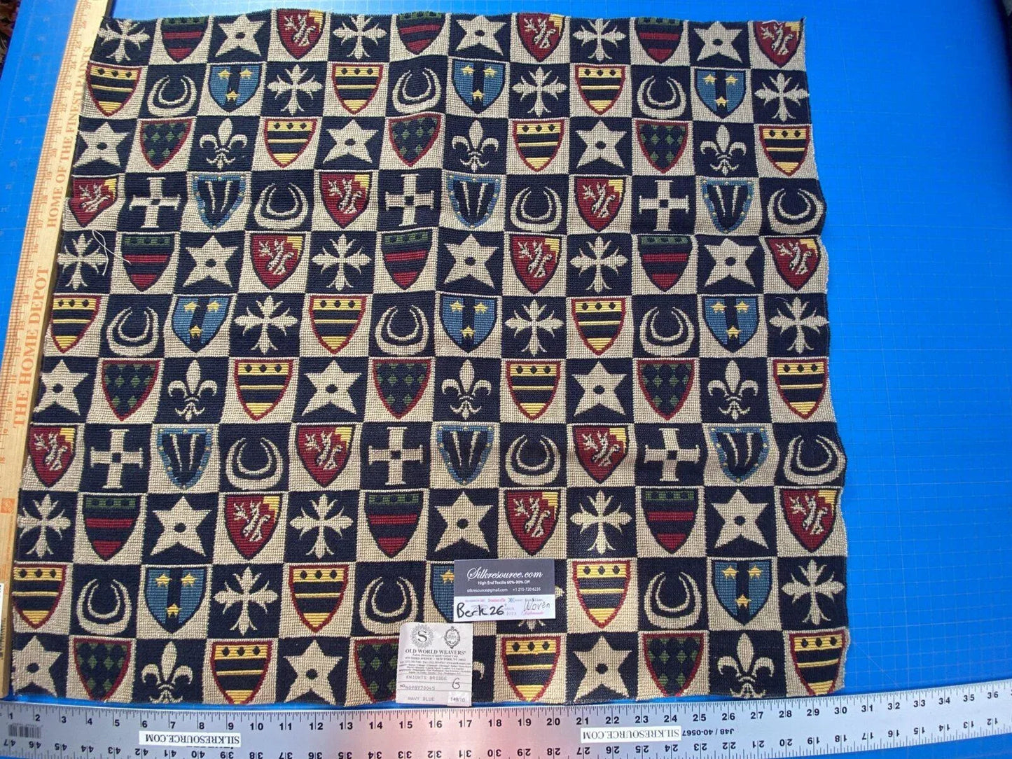 10g Berkbox26 Scalamandre Woven Knights Bridge Navy Blue