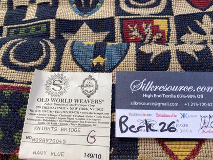 10g Berkbox26 Scalamandre Woven Knights Bridge Navy Blue