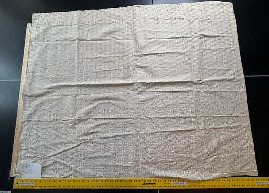 Grey Watkins Scalamandre Constant Motion Pale Celery Green on Cream White Music Note Fiddle Head - 1.2 yards - MSRP USD 160/Y
