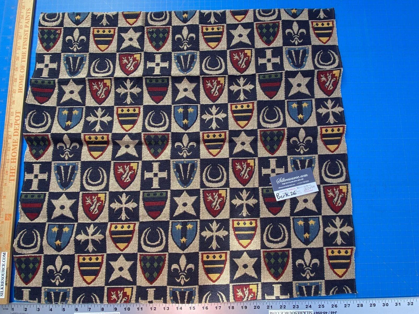 10i Berkbox26 Scalamandre Woven Knights Bridge Navy Blue