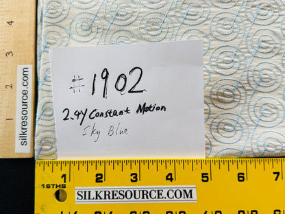 Grey Watkins Scalamandre Constant Motion Light Sky Blue Cream White Music Note Fiddle Head - 2.4 yards - MSRP USD 160/Y