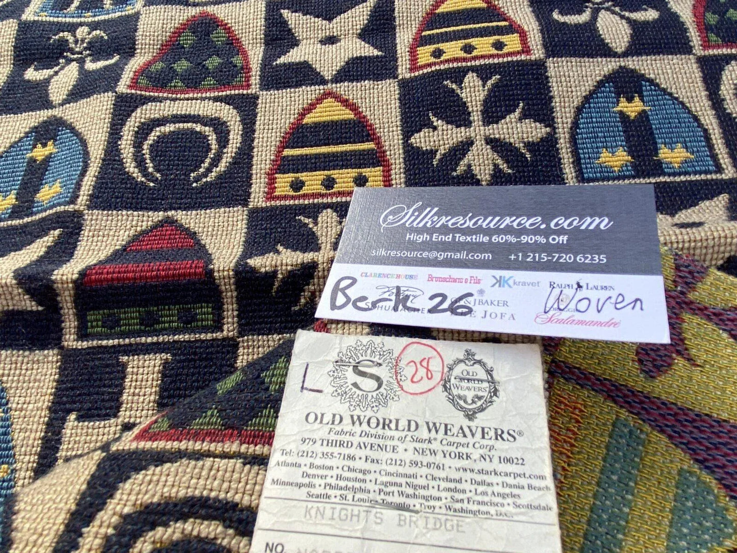 10l Berkbox26 Scalamandre Woven Knights Bridge Navy Blue