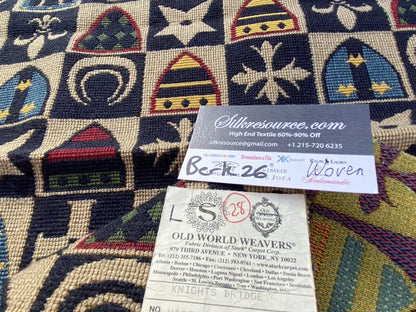 10l Berkbox26 Scalamandre Woven Knights Bridge Navy Blue