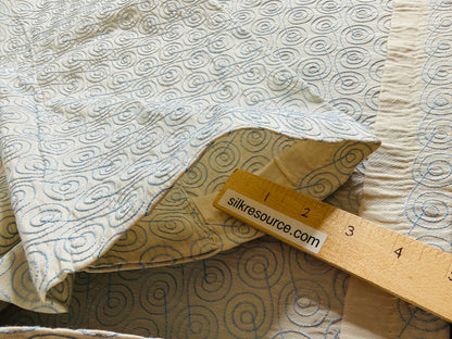 Grey Watkins Scalamandre Constant Motion Light Sky Blue Cream White Music Note Fiddle Head - 2.4 yards - MSRP USD 160/Y