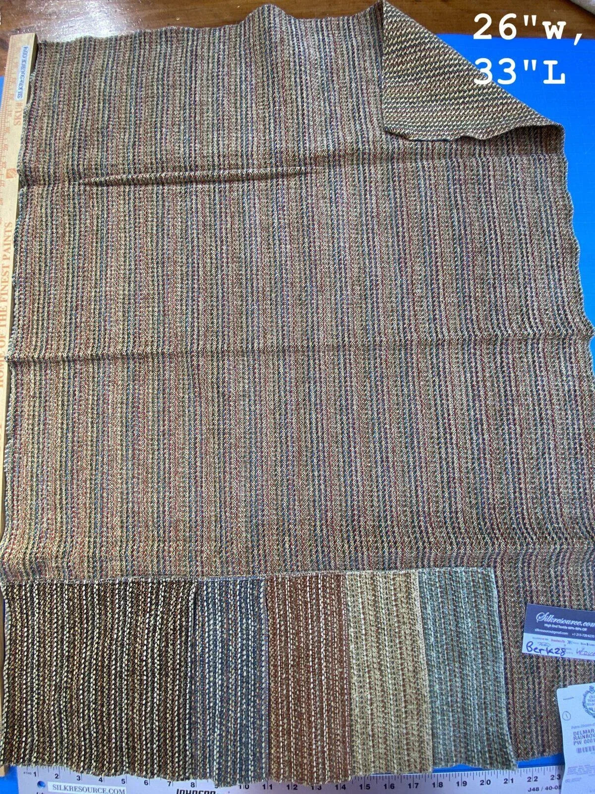 12 Berkbox28 Scalamandre Woven Delmar Rainbow 26”w, 33”l
