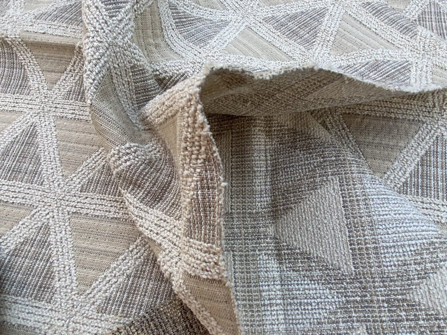 1 Berkbox30 Scalamandre Vienna Beige 27"w X 34"l Woven Cotton Heavy Upholstery MSRP USD 232/Yards