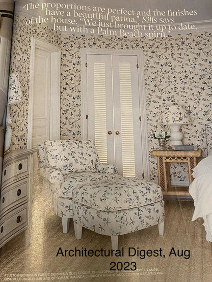 Scalamandre Hope Toile  Linen French Cotton Tulip Rose Sunflower Coffee MSRP USD$160/Y