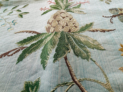 25 Berkbox52 2.4yds Scalamandre Colony La Perouse Multi on Ivory Pomegranate eggplant pineapple Fruits Floral Tree Foliage MSRP USD 578/Y