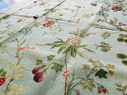 25 Berkbox52 2.4yds Scalamandre Colony La Perouse Multi on Ivory Pomegranate eggplant pineapple Fruits Floral Tree Foliage MSRP USD 578/Y