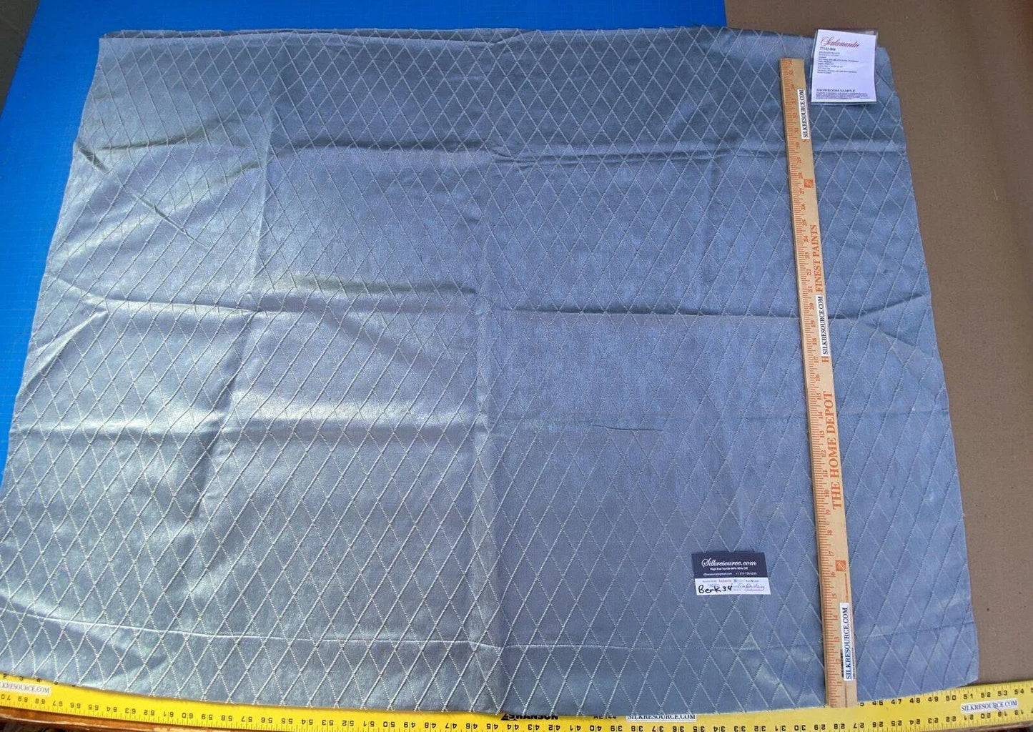 7a Berkbox34 Scalamandre Embroidery Diamond Weave Modern Luxury Jacquard Bluestone