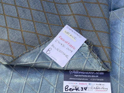 7b Berkbox34 Scalamandre Embroidery Diamond Wave Bluestone