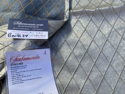 8a Berkbox34 Scalamandre Embroidery Diamond Wave Modern Luxury Jacquard Pewter
