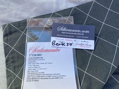 9 Berkbox34 Scalamandre Embroidery Counterpane Modern Luxury Charcoal