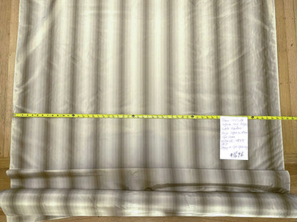 Prestigious Travers 100% Silk Taffeta Strie Shadow Stripe Beige Coffee Muted Grey Sage Green Brilliant MSRP USD290/Y