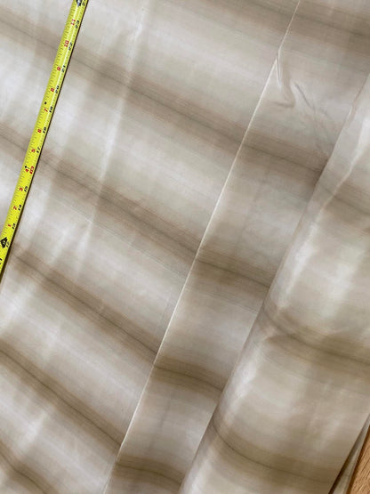 Prestigious Travers 100% Silk Taffeta Strie Shadow Stripe Beige Coffee Muted Grey Sage Green Brilliant MSRP USD290/Y
