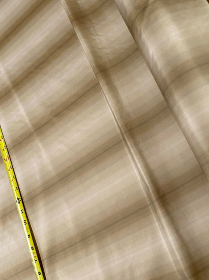 Prestigious Travers 100% Silk Taffeta Strie Shadow Stripe Beige Coffee Muted Grey Sage Green Brilliant MSRP USD290/Y