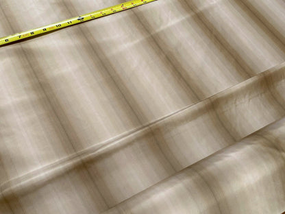 Prestigious Travers 100% Silk Taffeta Strie Shadow Stripe Beige Coffee Muted Grey Sage Green Brilliant MSRP USD290/Y